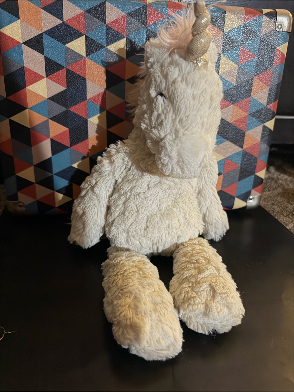 Mary Meyer Cream Putty Unicorn Soft Toy 13" Plush Stuffed Animals White Pink